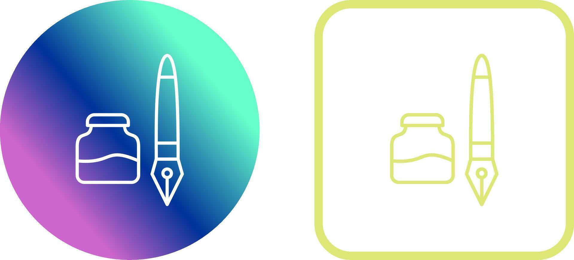 Ink and Pen Icon Design vector