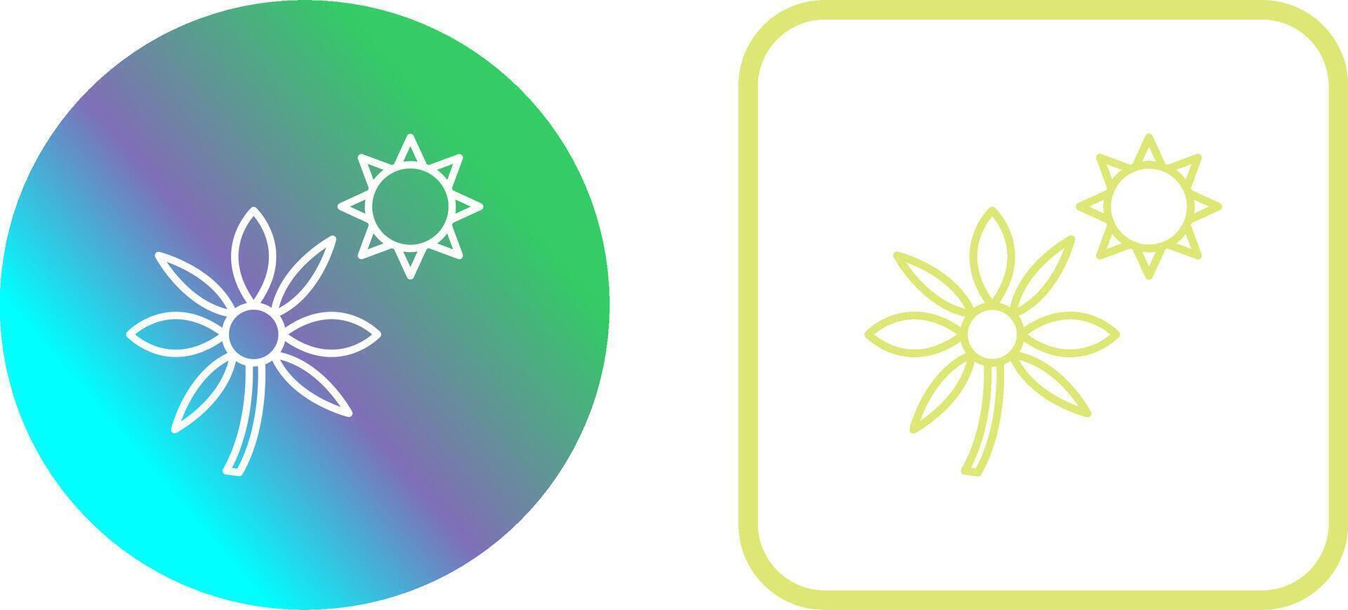 Flower in sunlight Icon Design vector
