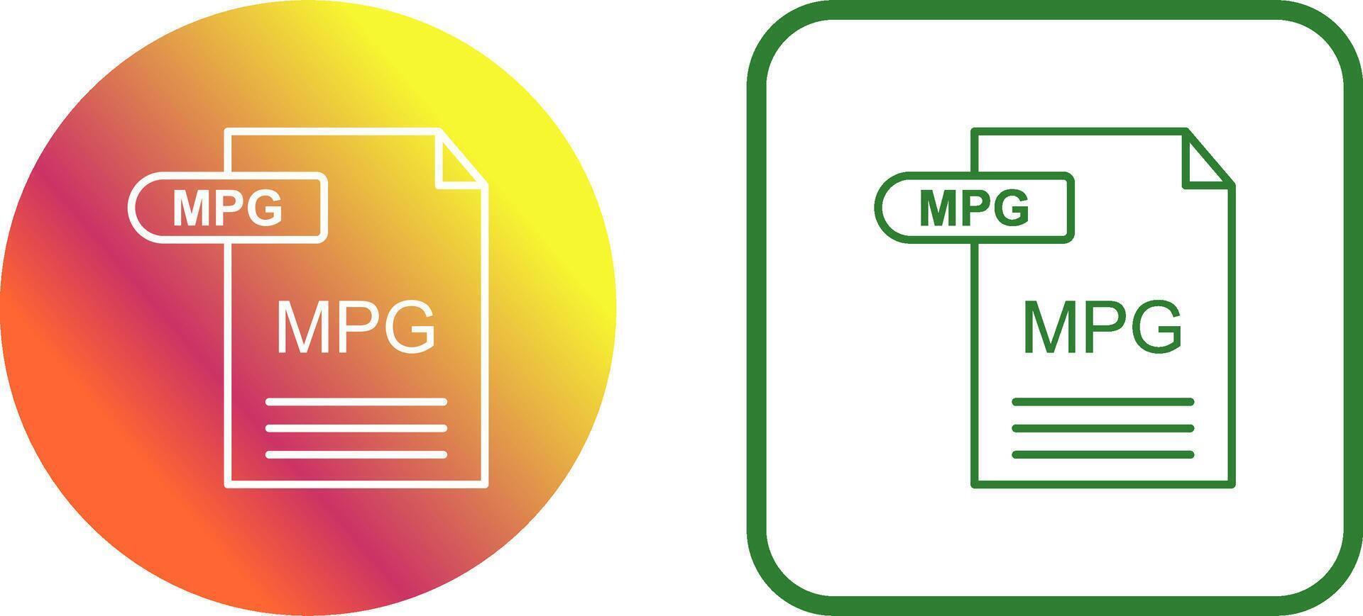 MPG Icon Design vector