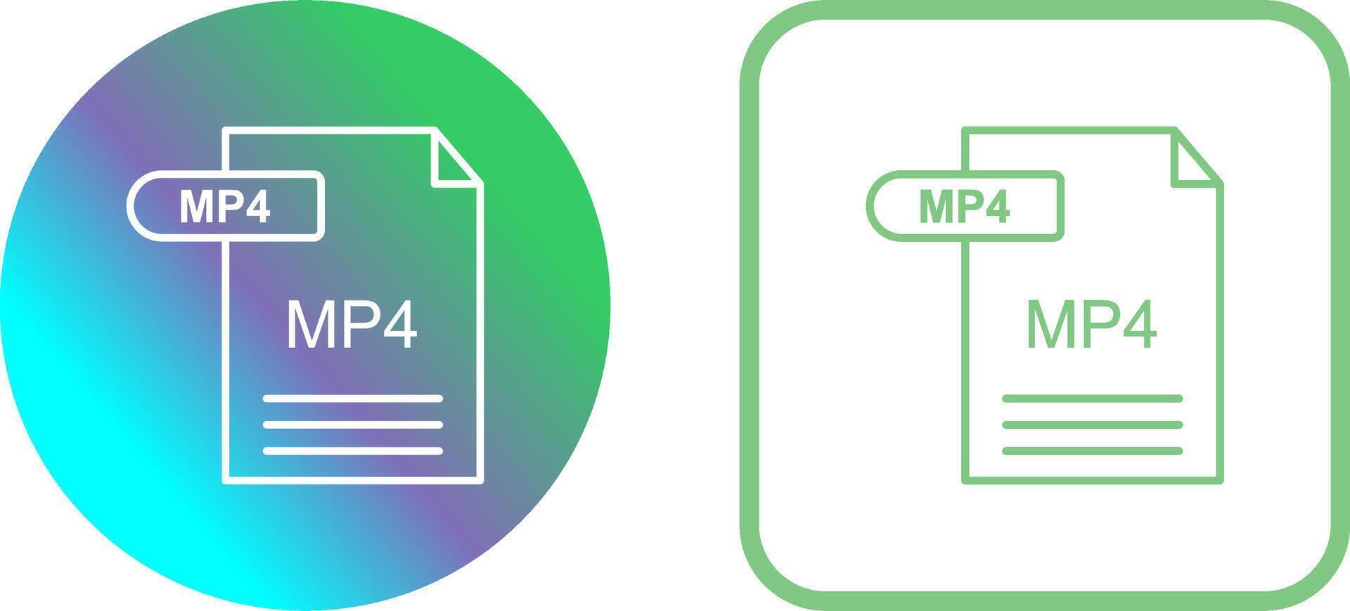 MP4 Icon Design vector