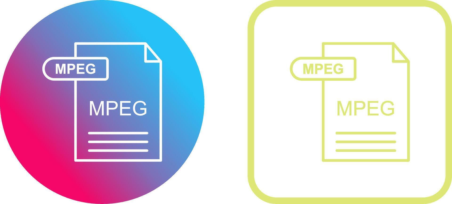 MPEG Icon Design vector