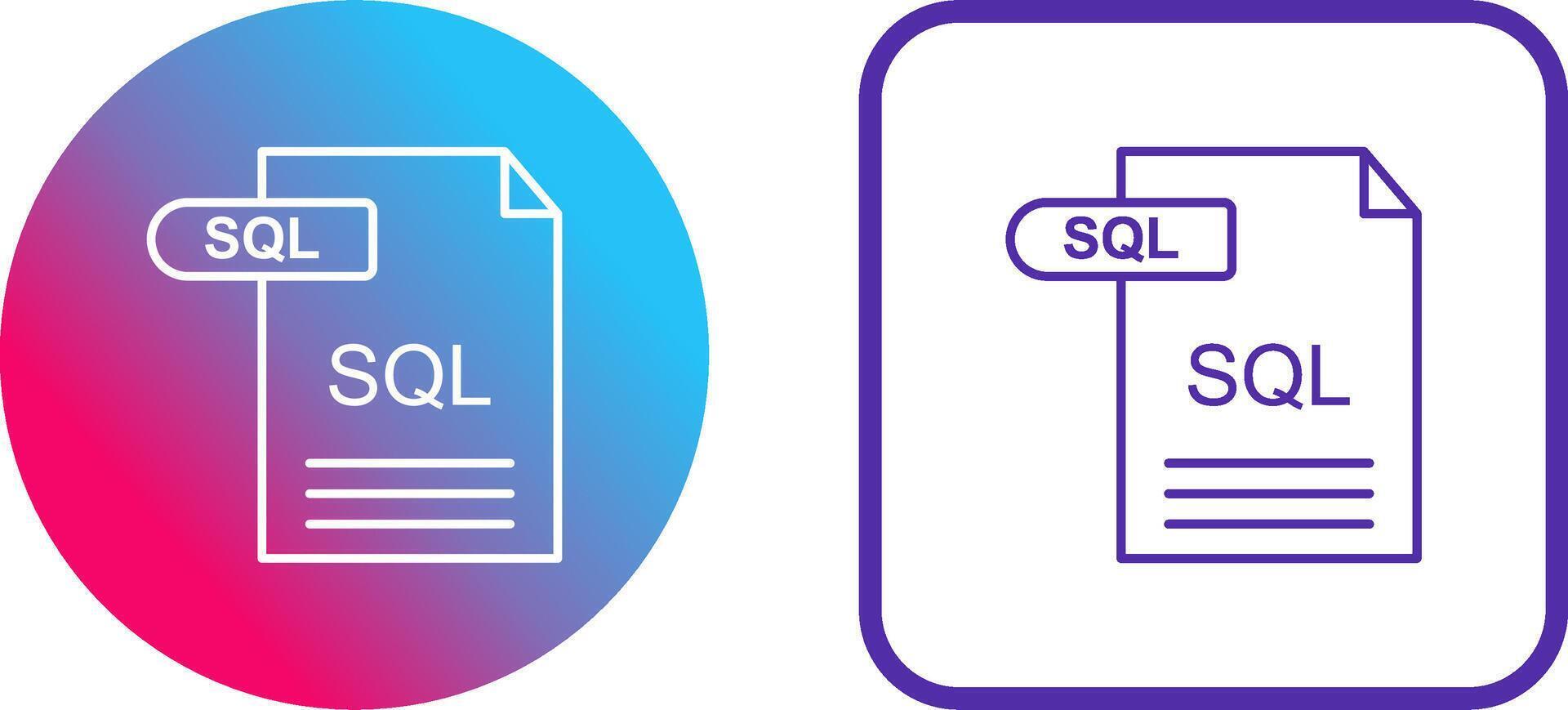 SQL Icon Design vector