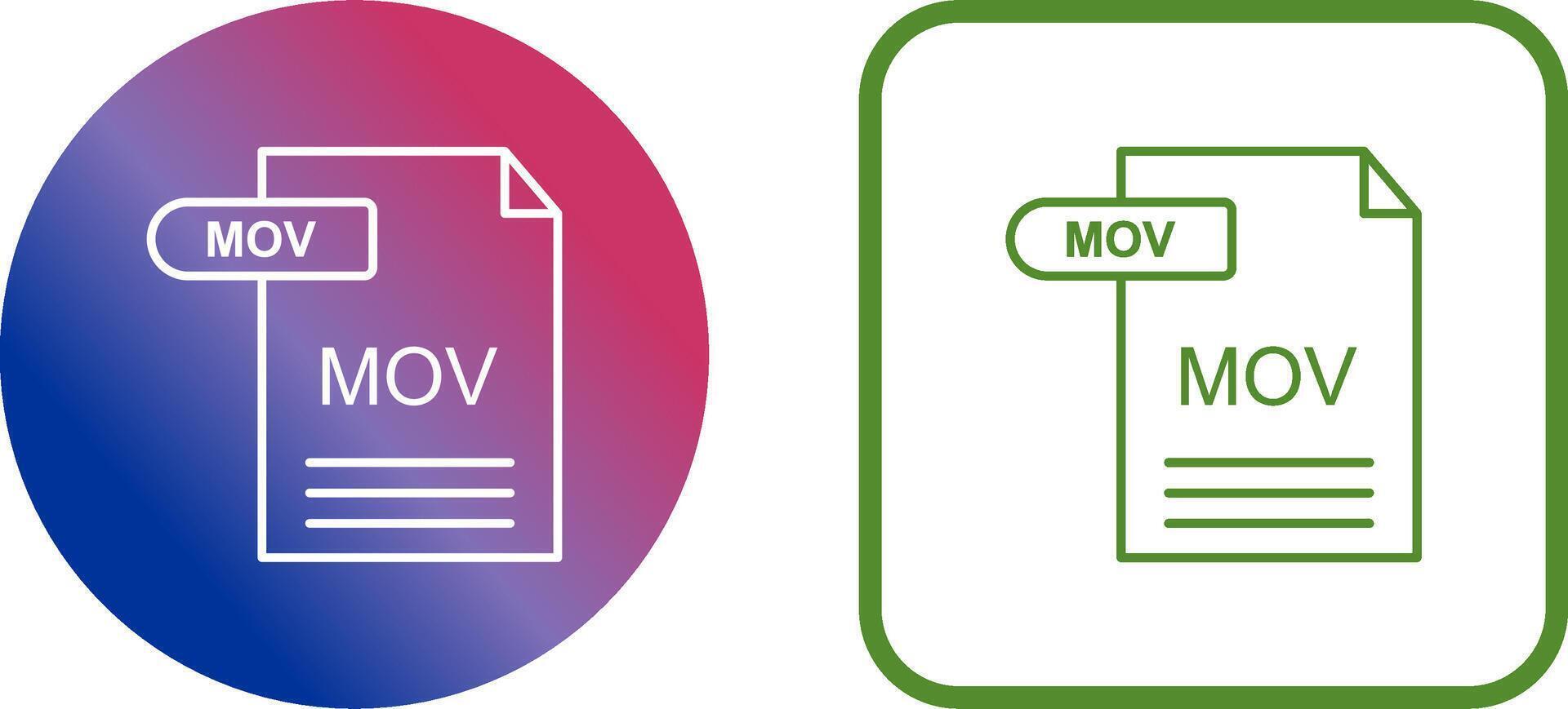 mov icono diseño vector