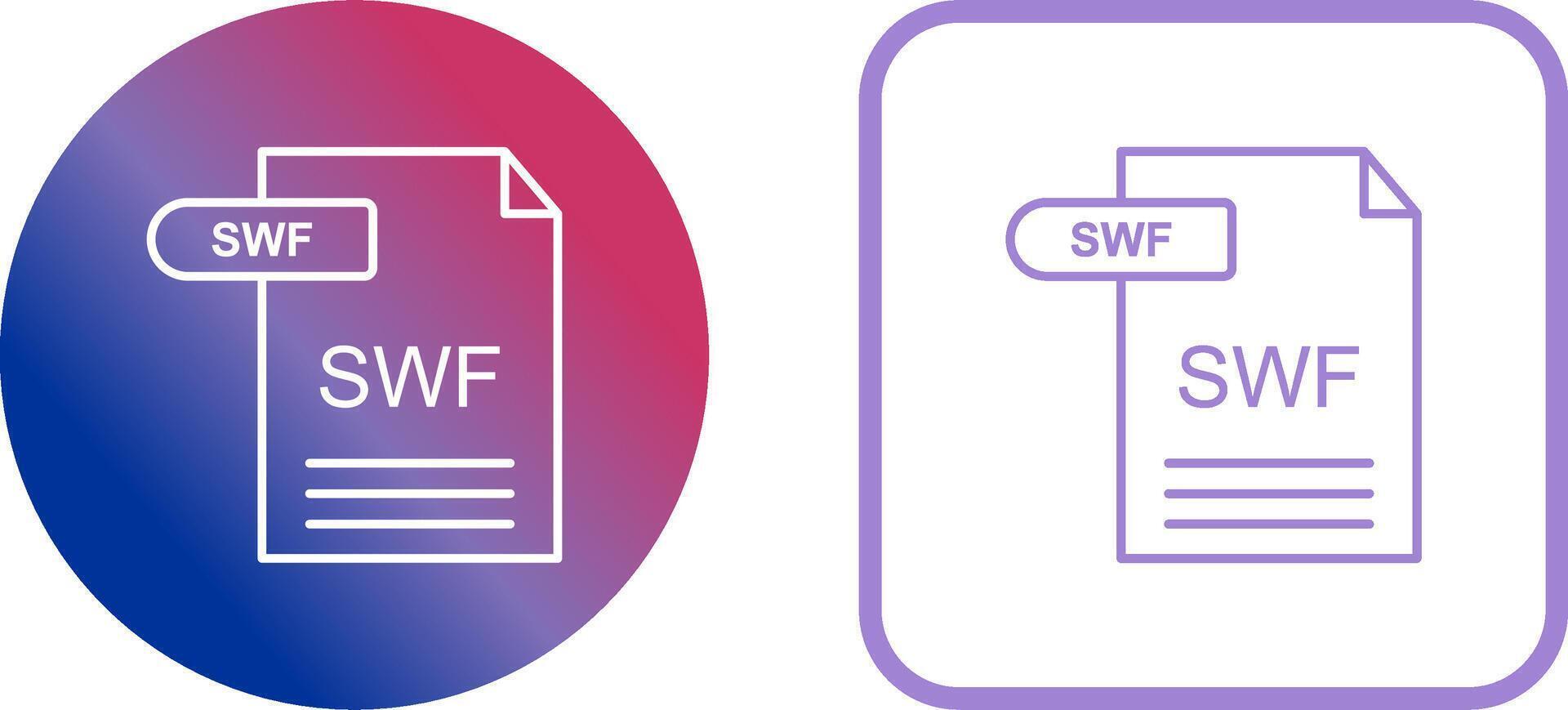 SWF Icon Design vector