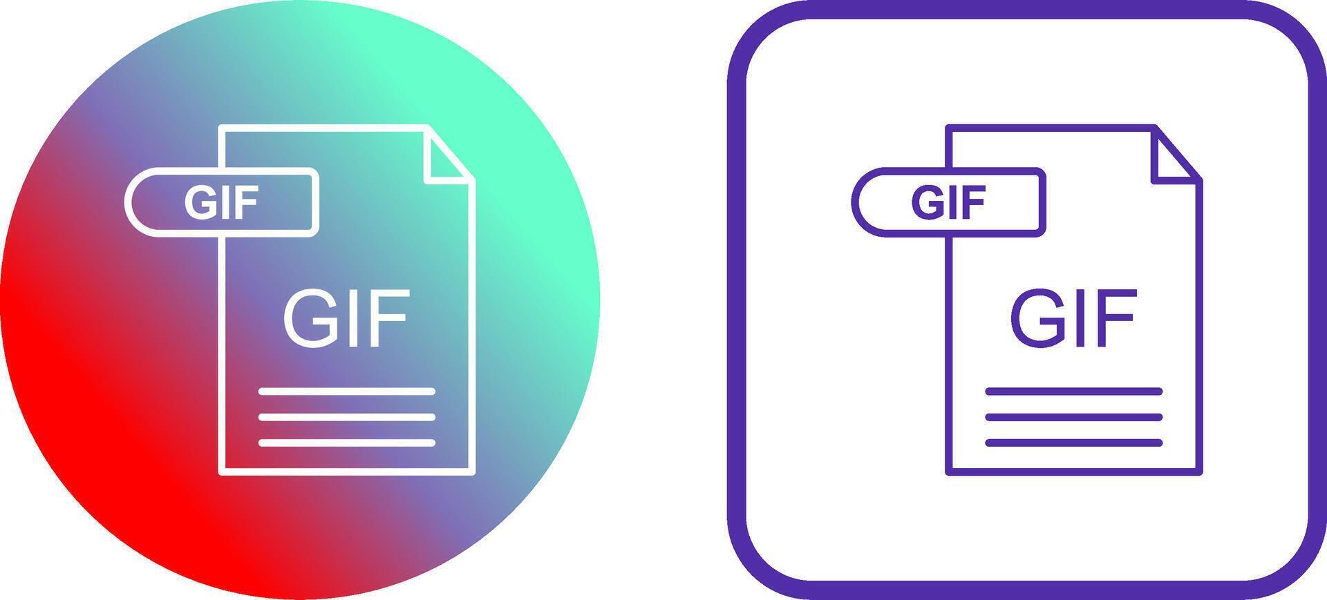 GIF Icon Design vector