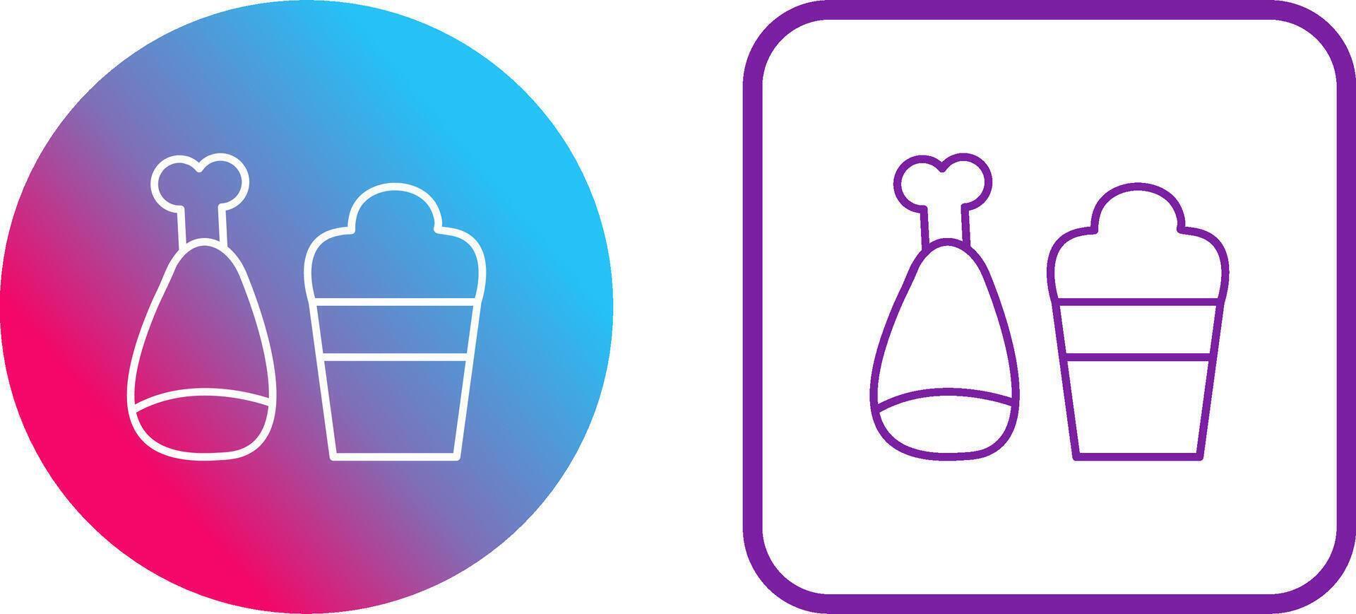 Food and Beer Icon Design vector