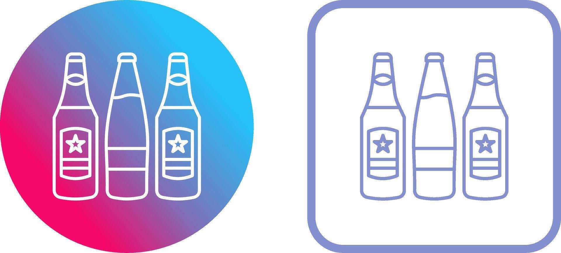 cerveza botellas icono diseño vector