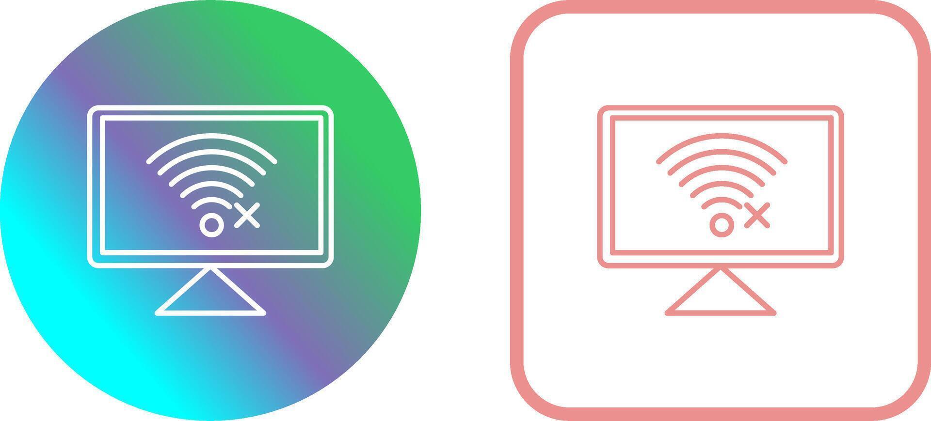 Disconnected Network Icon Design vector