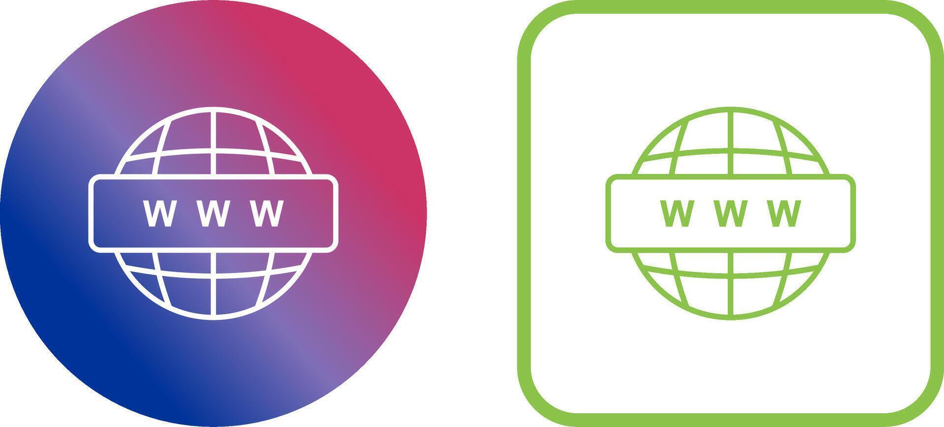 World Wide Web Icon Design vector