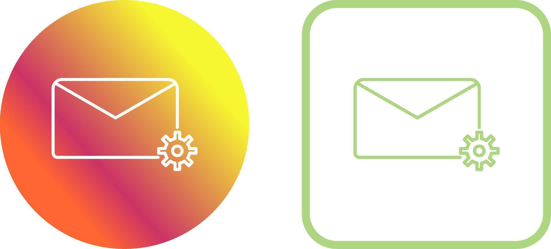 Message Settings Icon Design vector