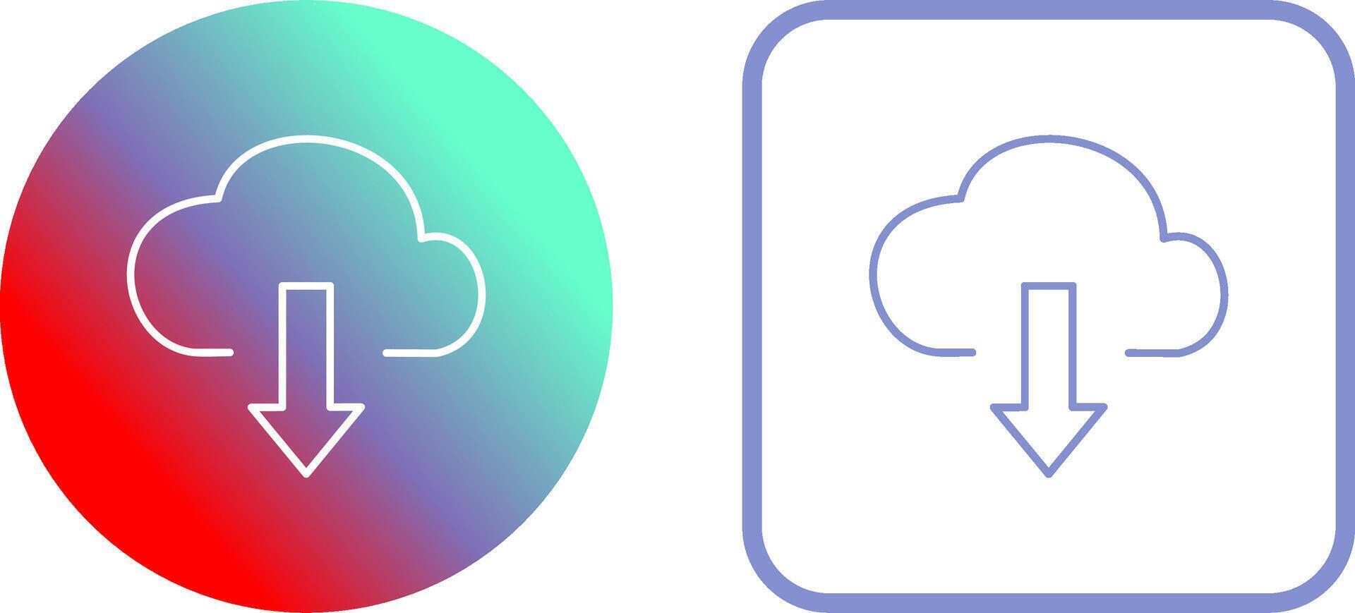 Download from Cloud Icon Design vector