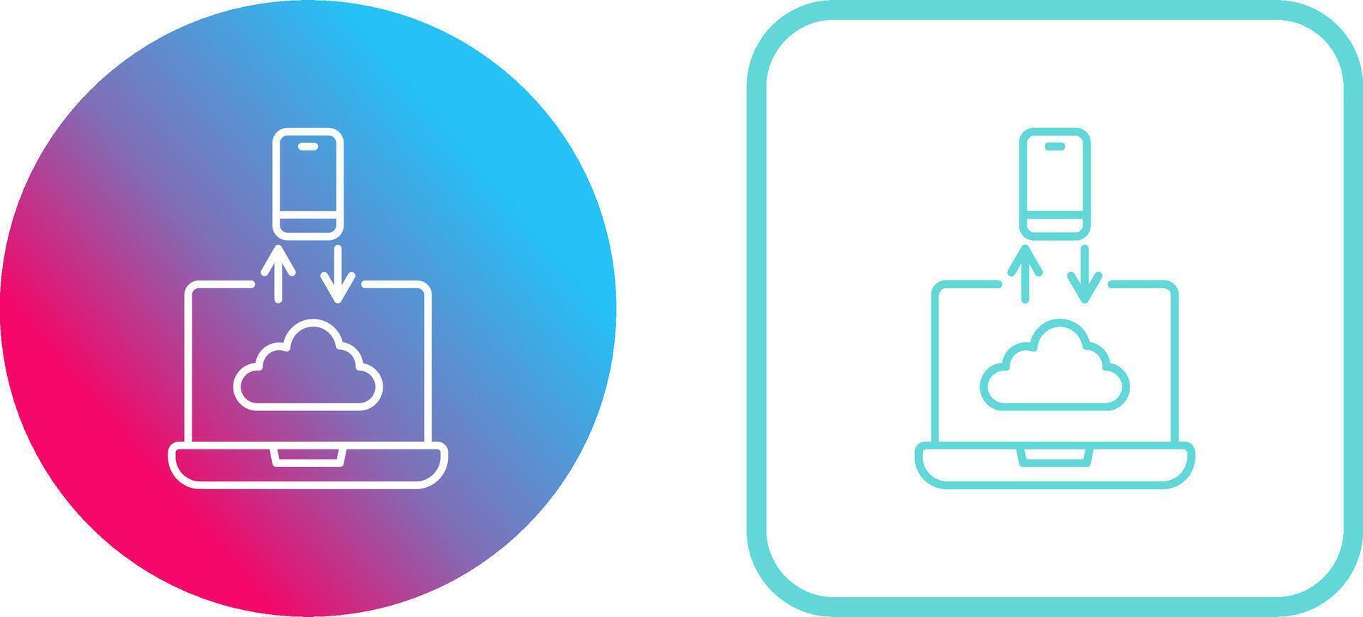Data Transfer Icon Design vector