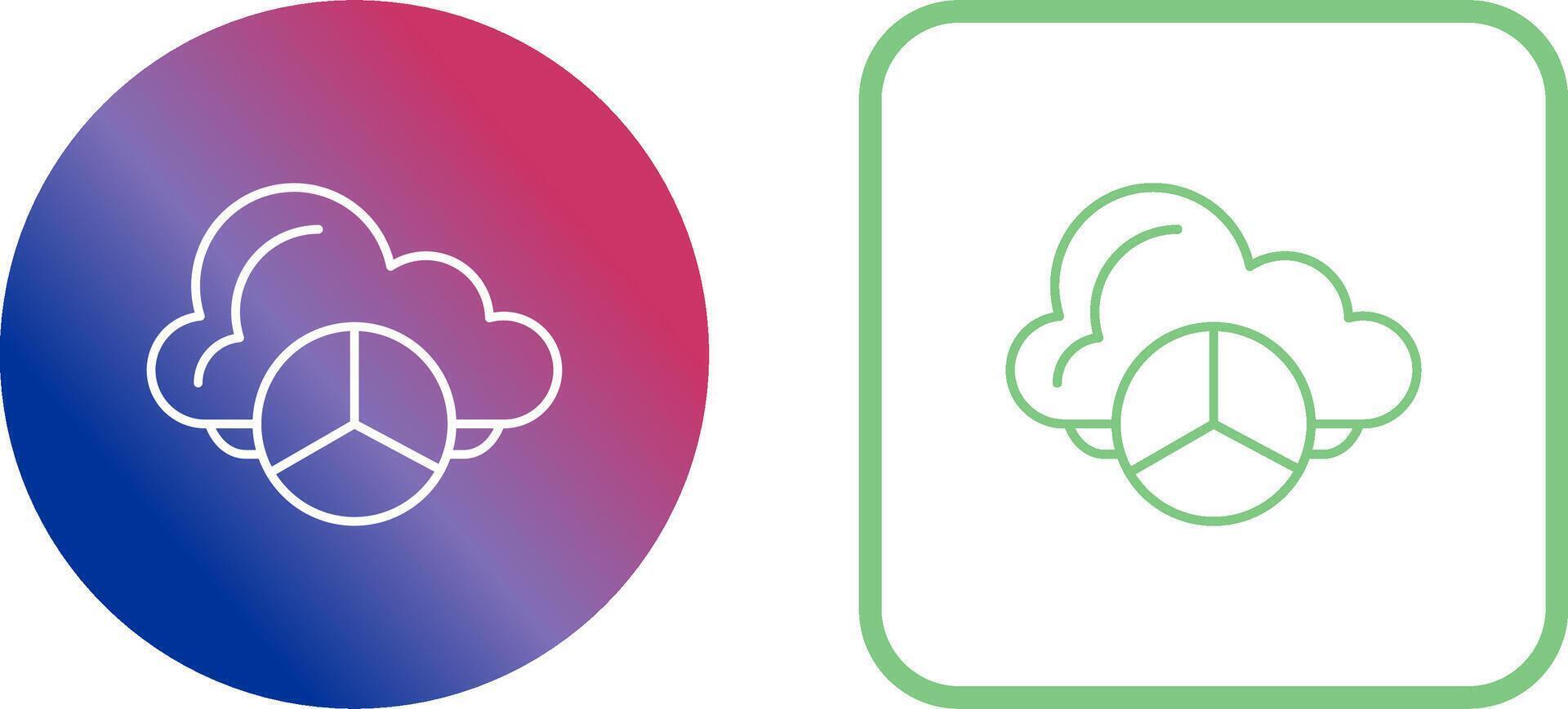 Pie Chart Icon Design vector