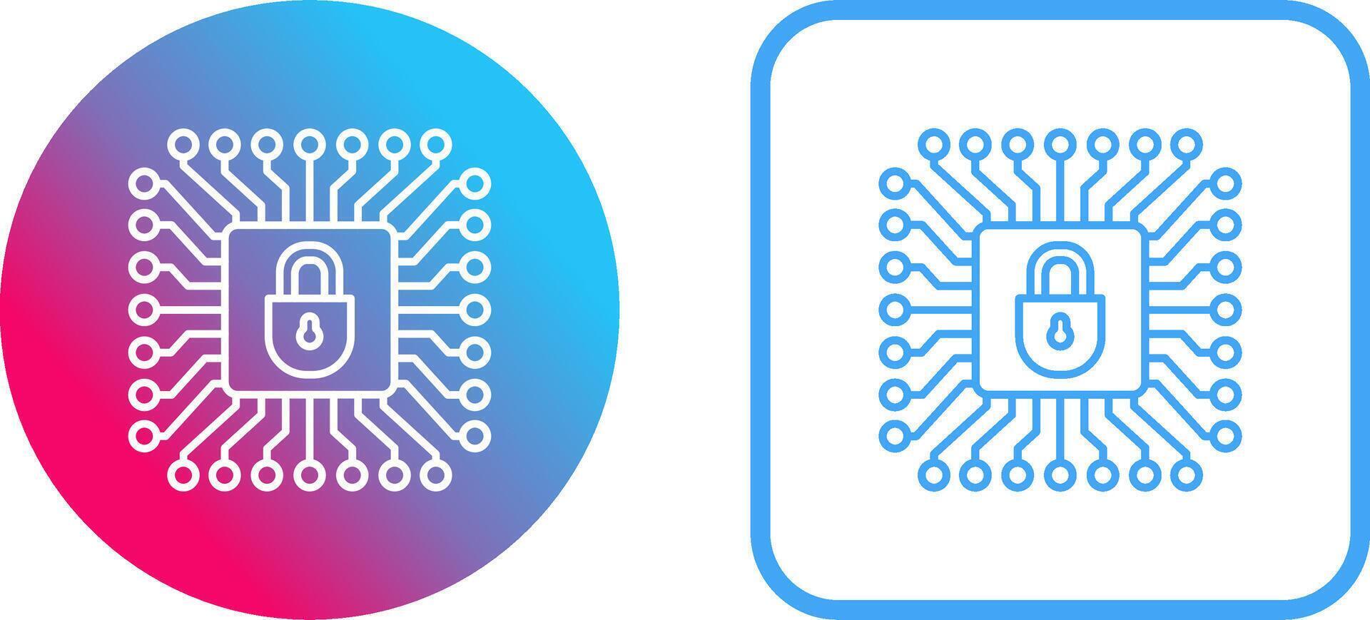 Cyber Protection Icon Design vector