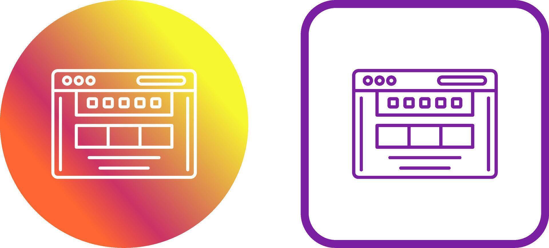 Browser Icon Design vector