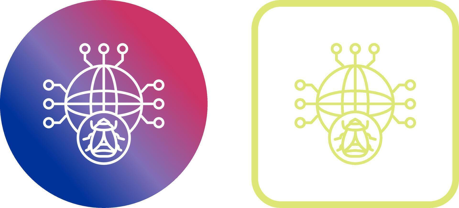 Global Malware Icon Design vector