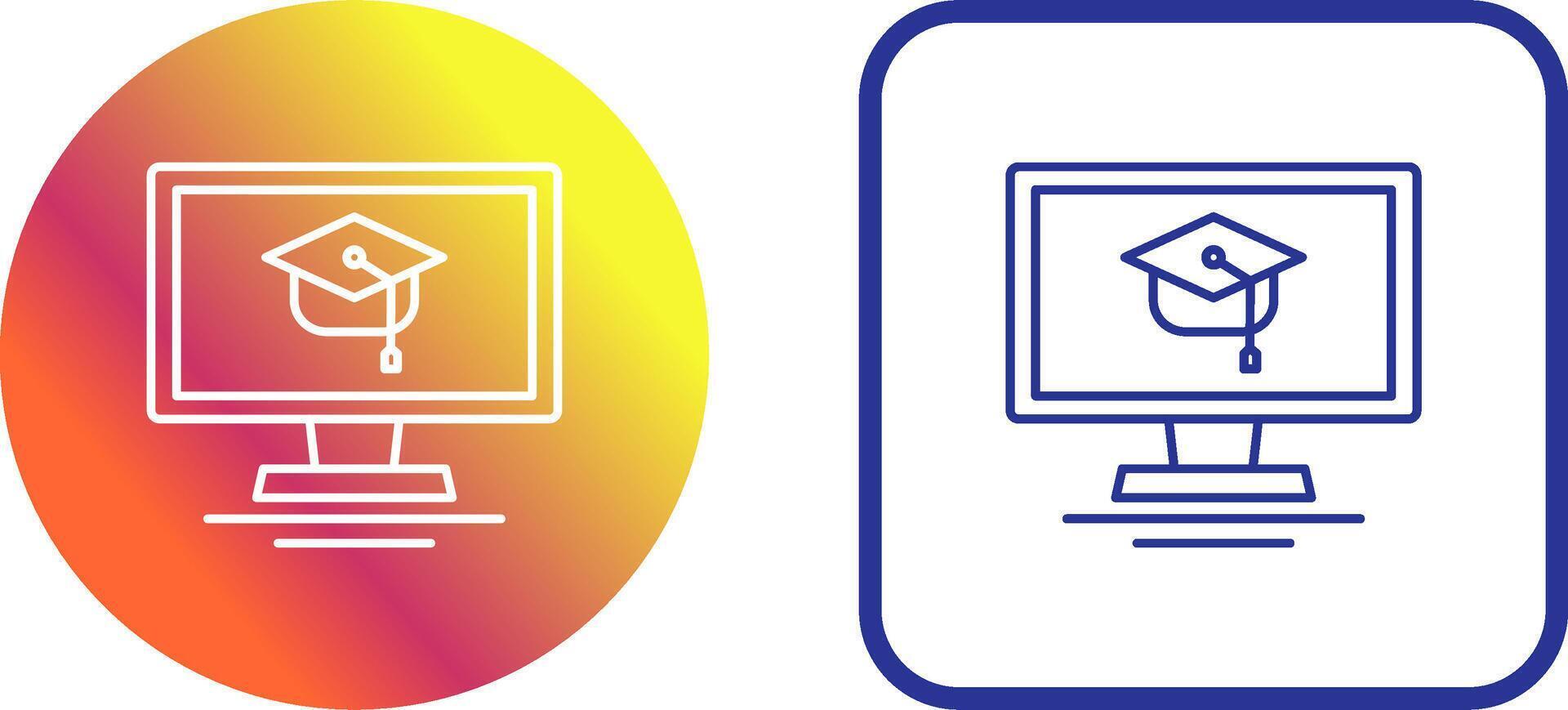 Online Course Icon Design vector