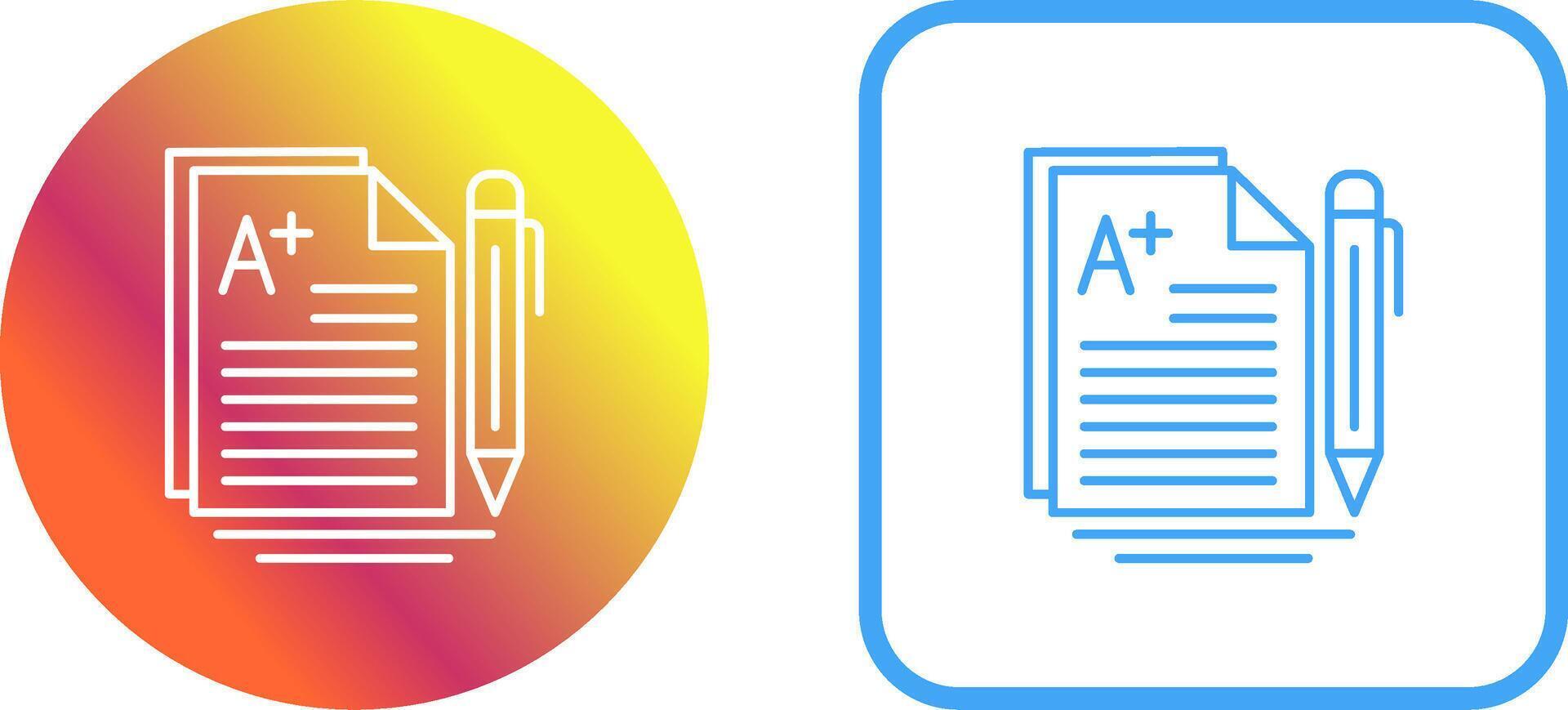 A Grade Icon Design vector