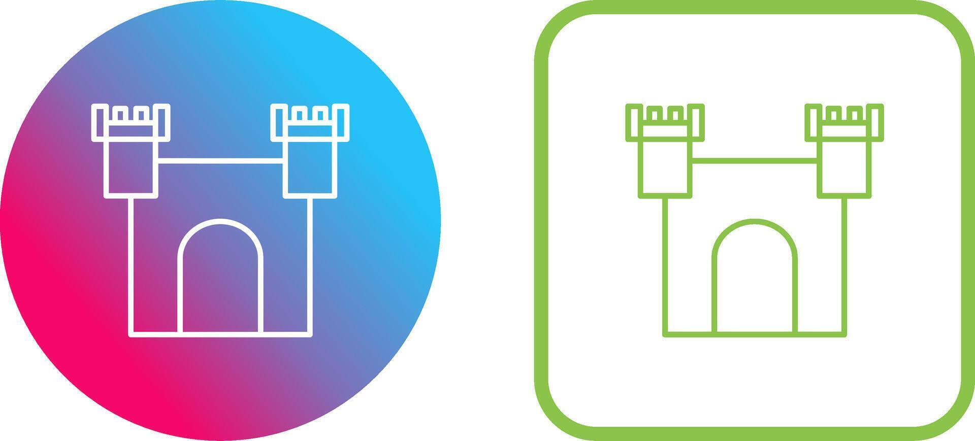 Unique Castle Icon Design vector