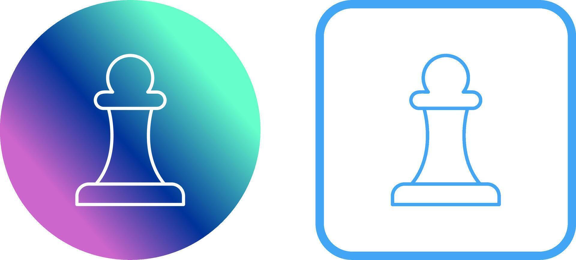 Unique Pawn Icon Design vector