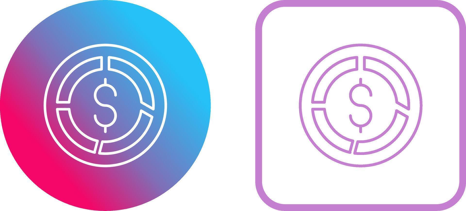 diseño de icono de gráfico circular vector