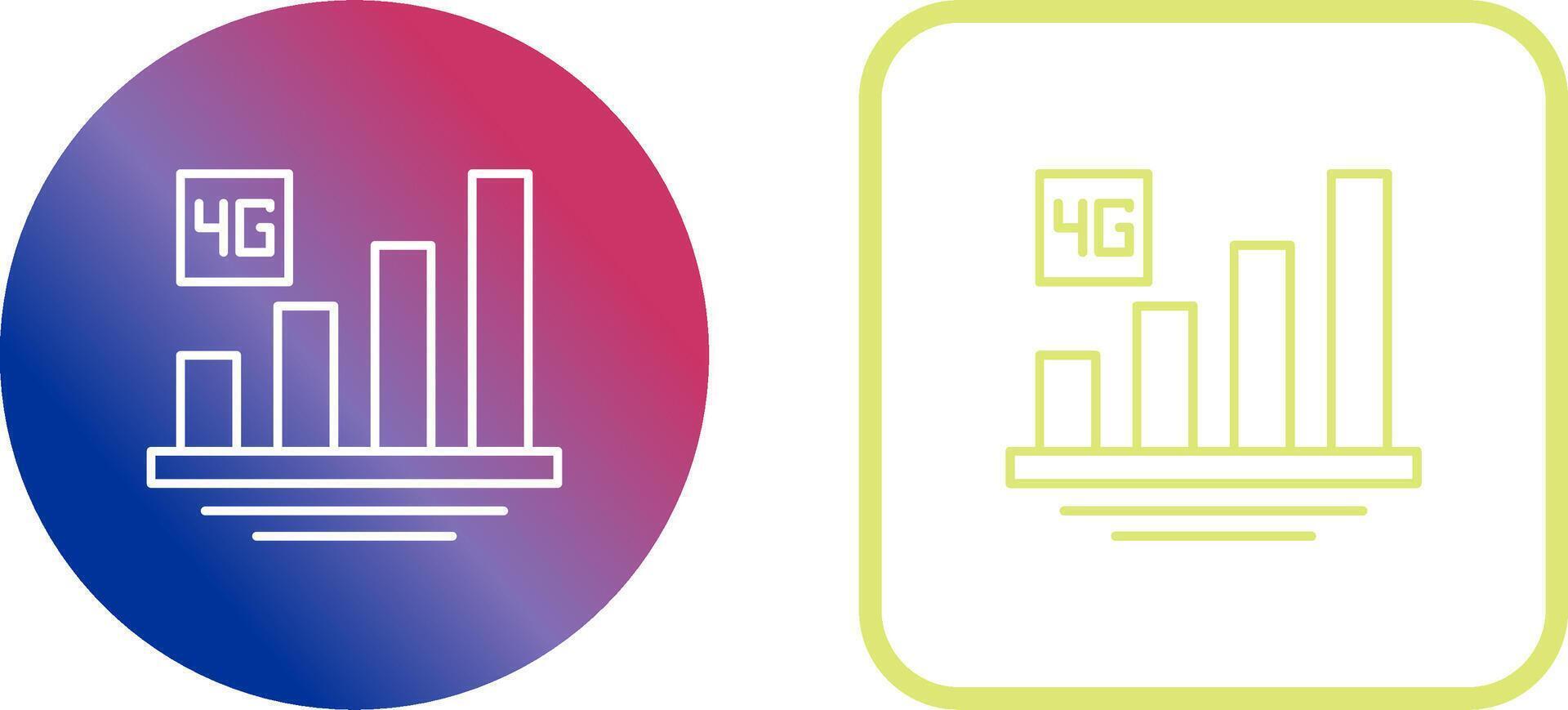 4G Icon Design vector