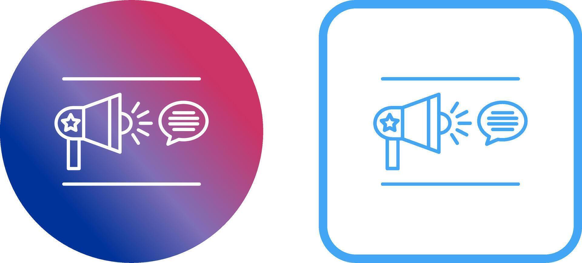 Freedom Of Speech Icon Design vector