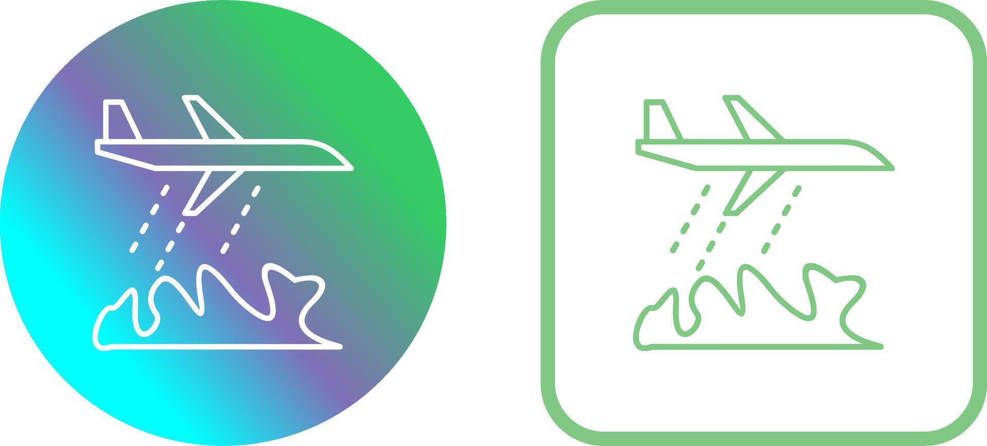 Unique Firefighter Plane Icon Design vector