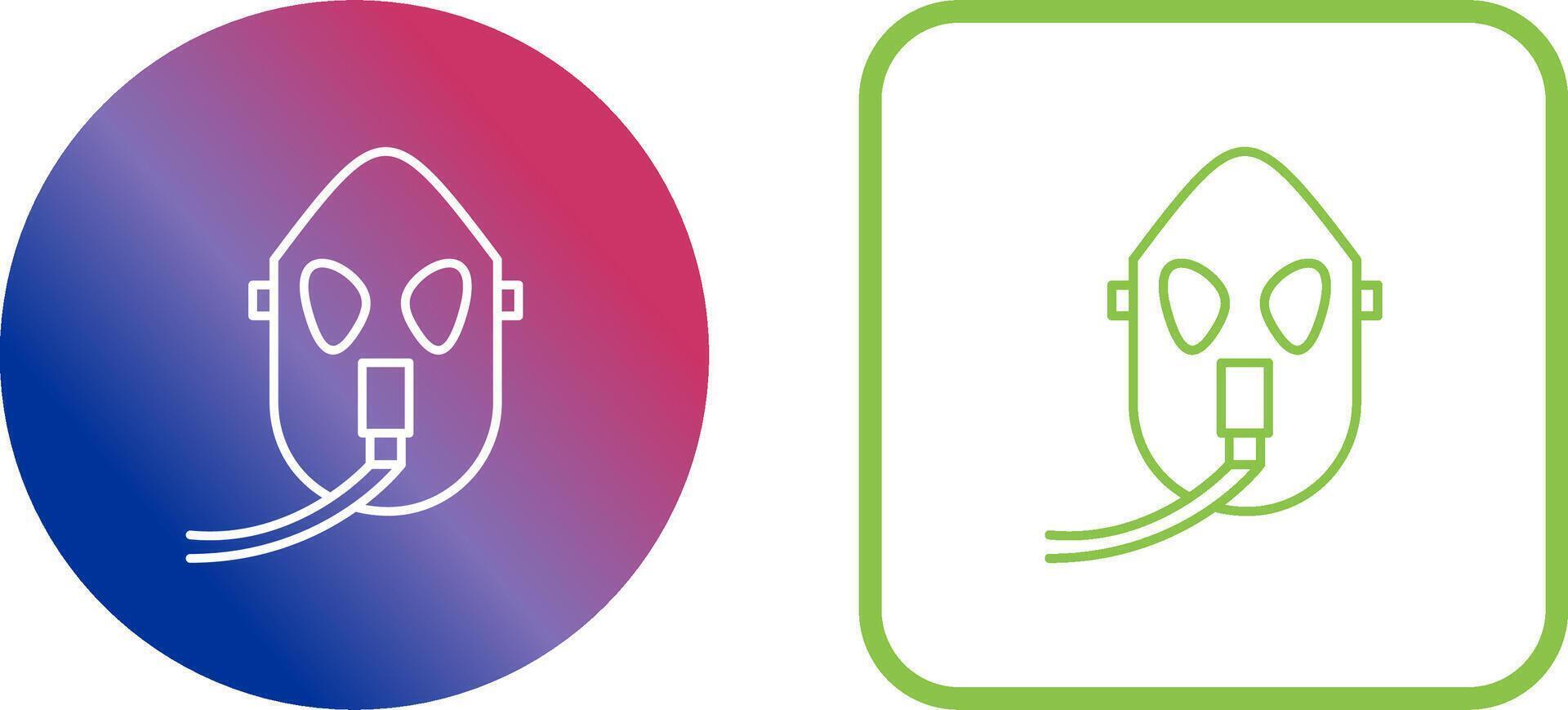 Unique Oxygen Mask Icon Design vector