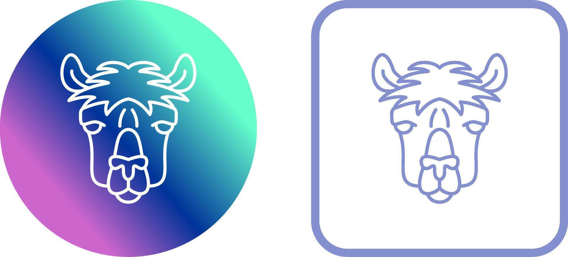 Alpaca Icon Design vector