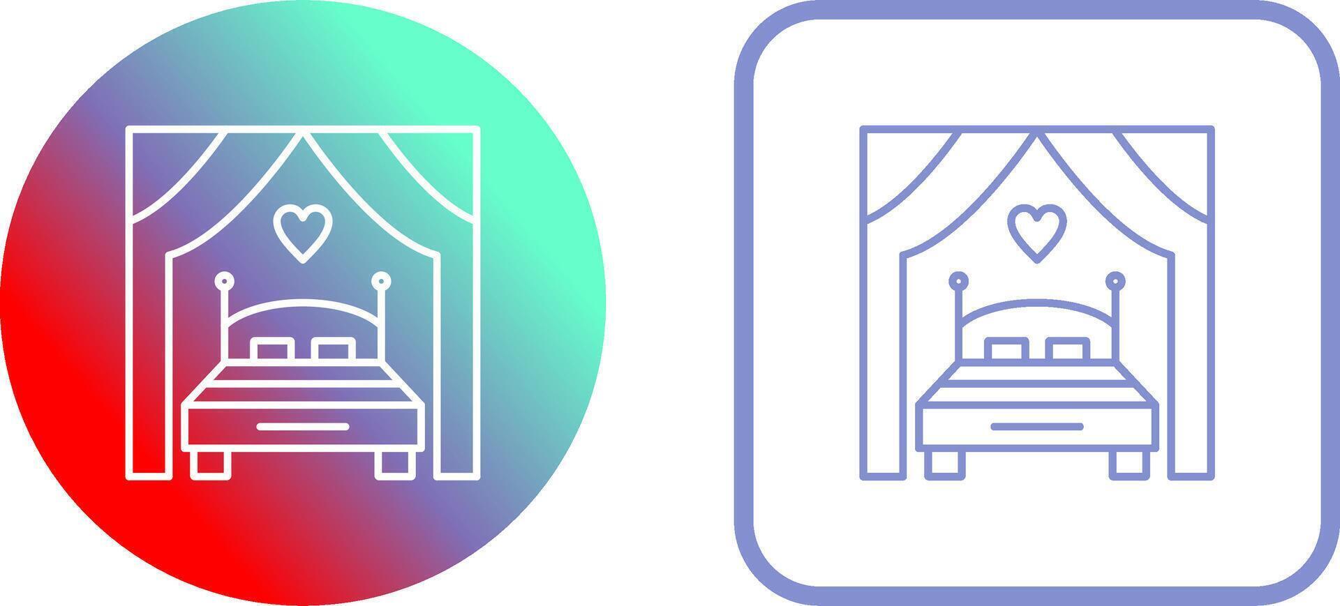 Bed Icon Design vector