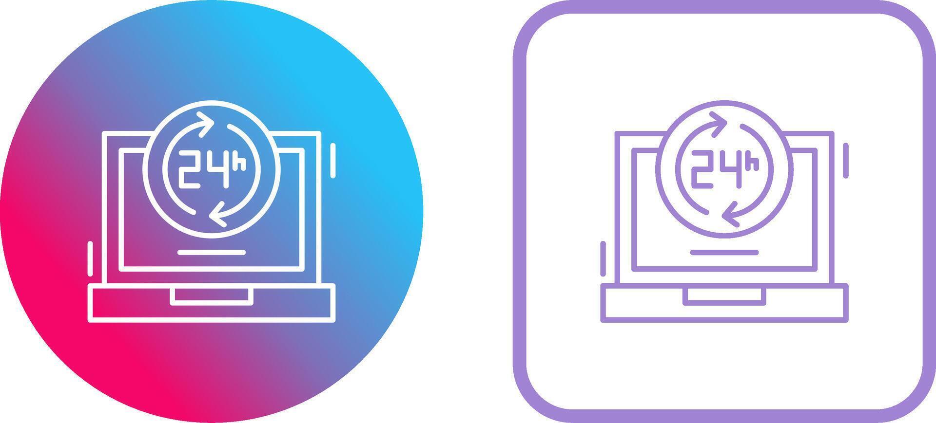 24 Hours Icon Design vector