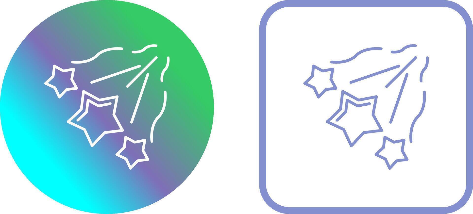 Falling Stars Icon Design vector