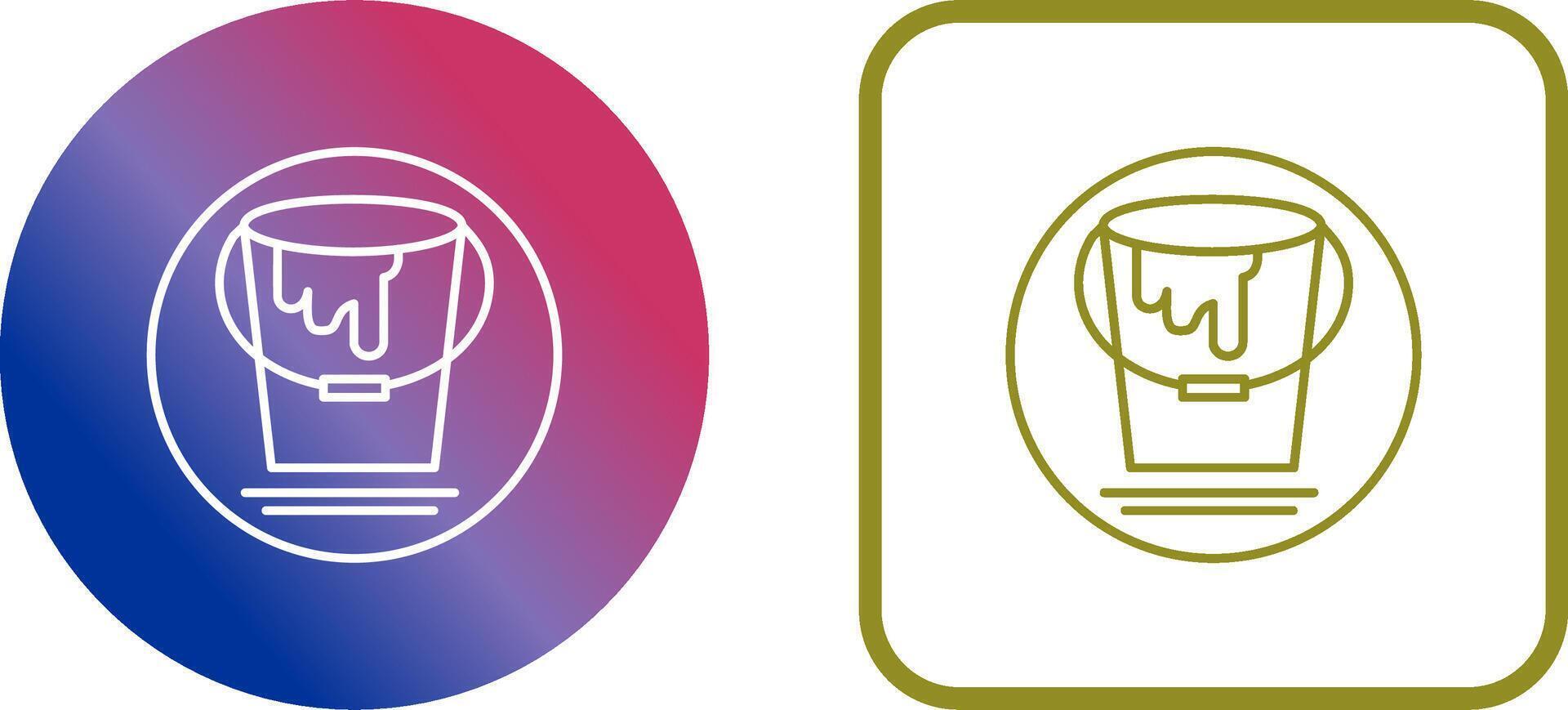 Paint Bucket Icon Design vector