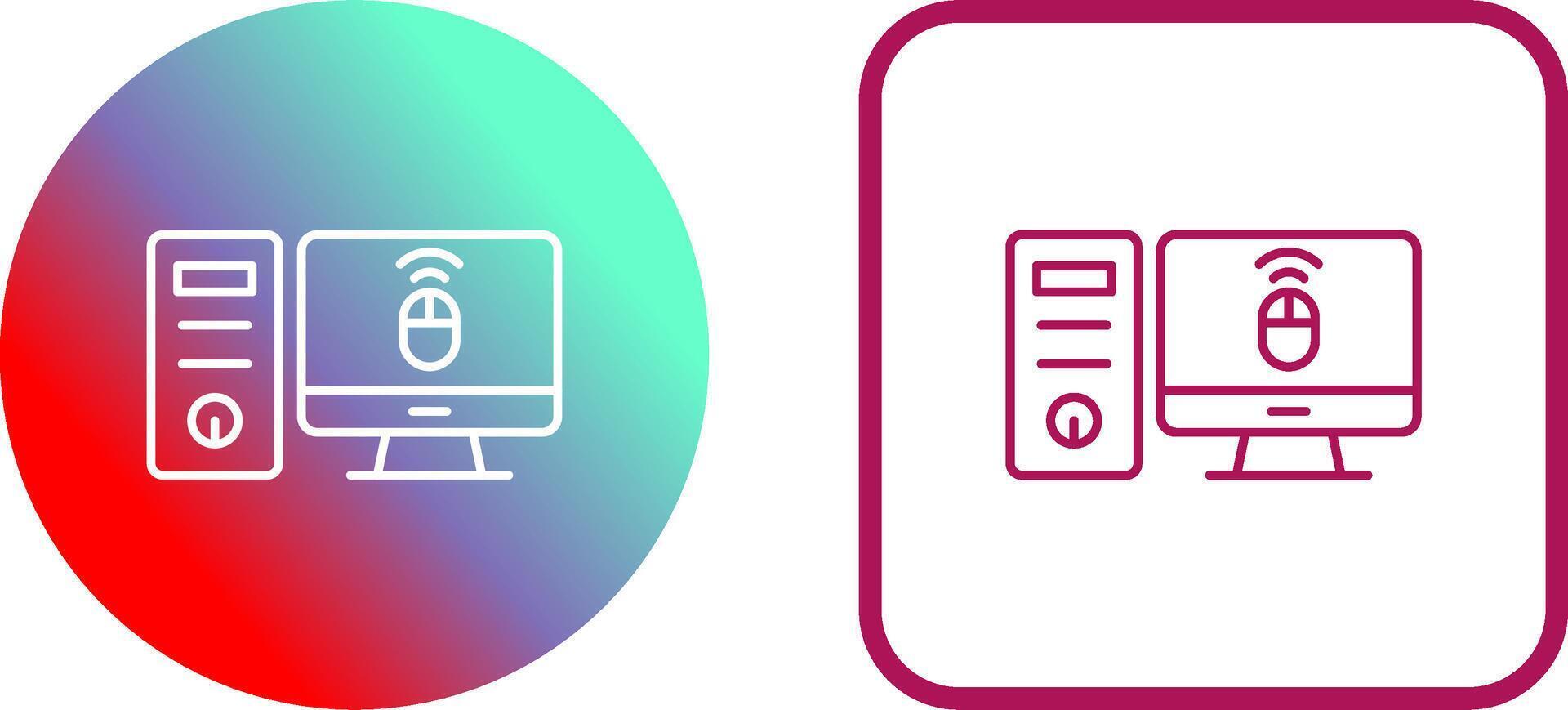 Desktop Computer Icon Design vector