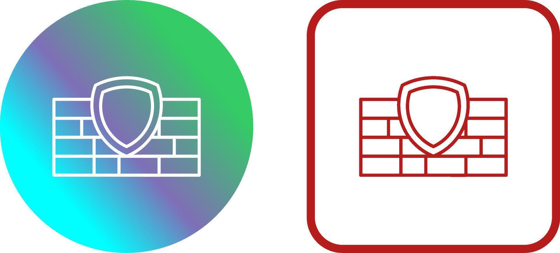 Firewall Icon Design vector