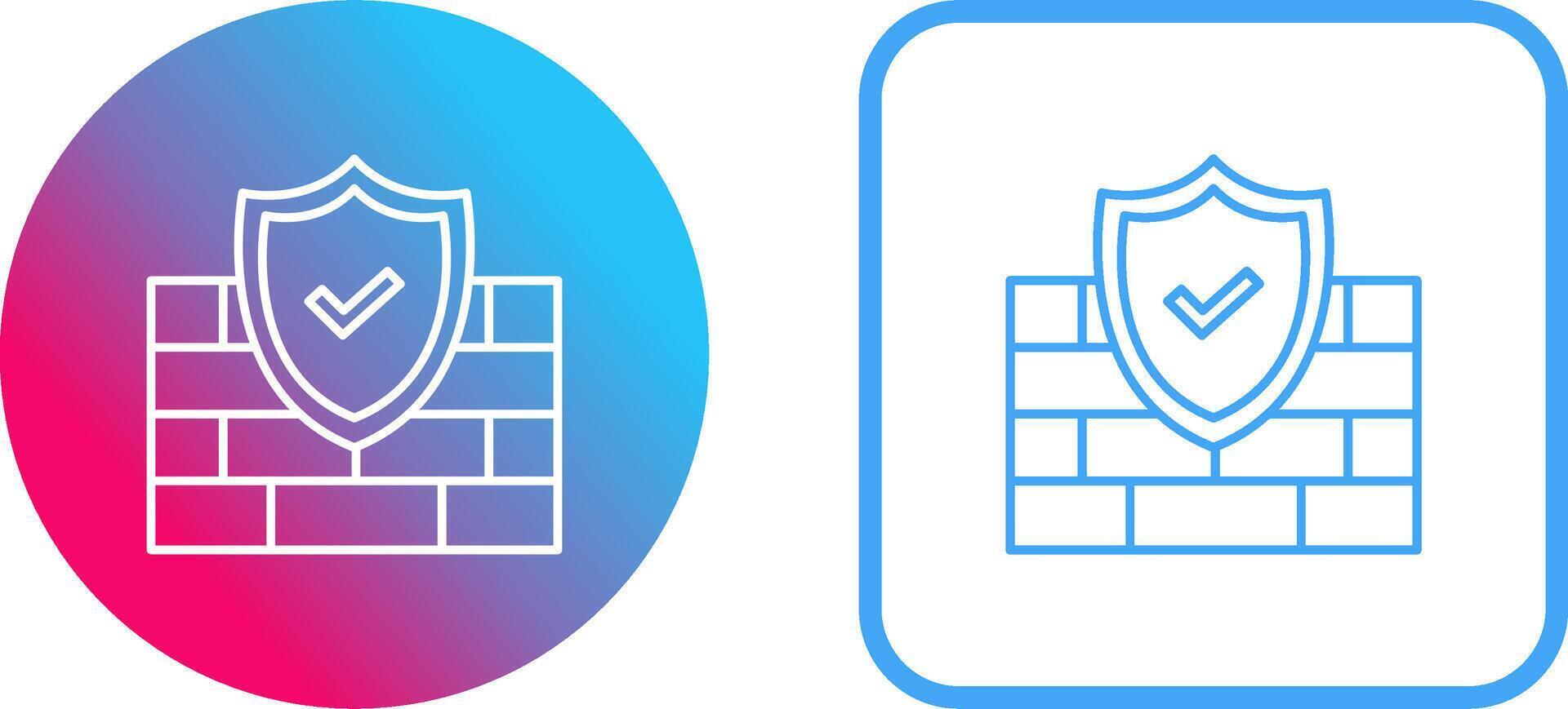 FireWall Icon Design vector