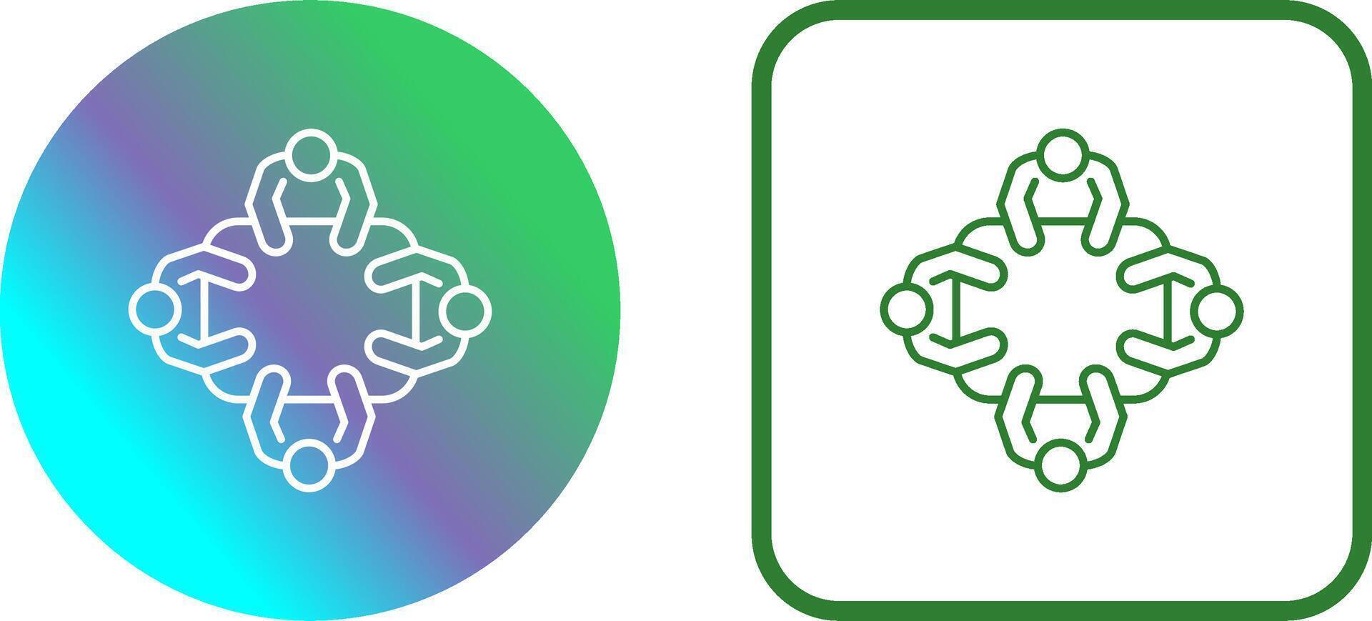 Staff Meeting Icon Design vector