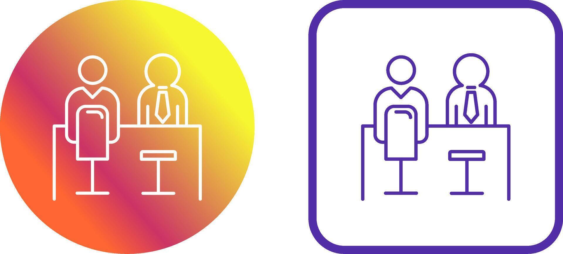 Employee Interview Icon Design vector