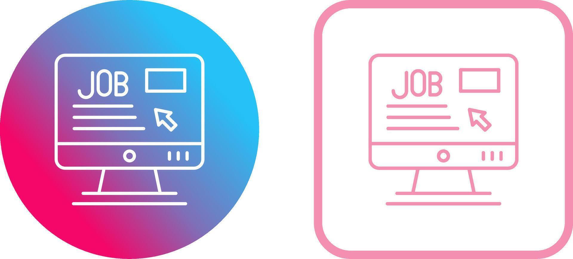 Online Job Icon Design vector