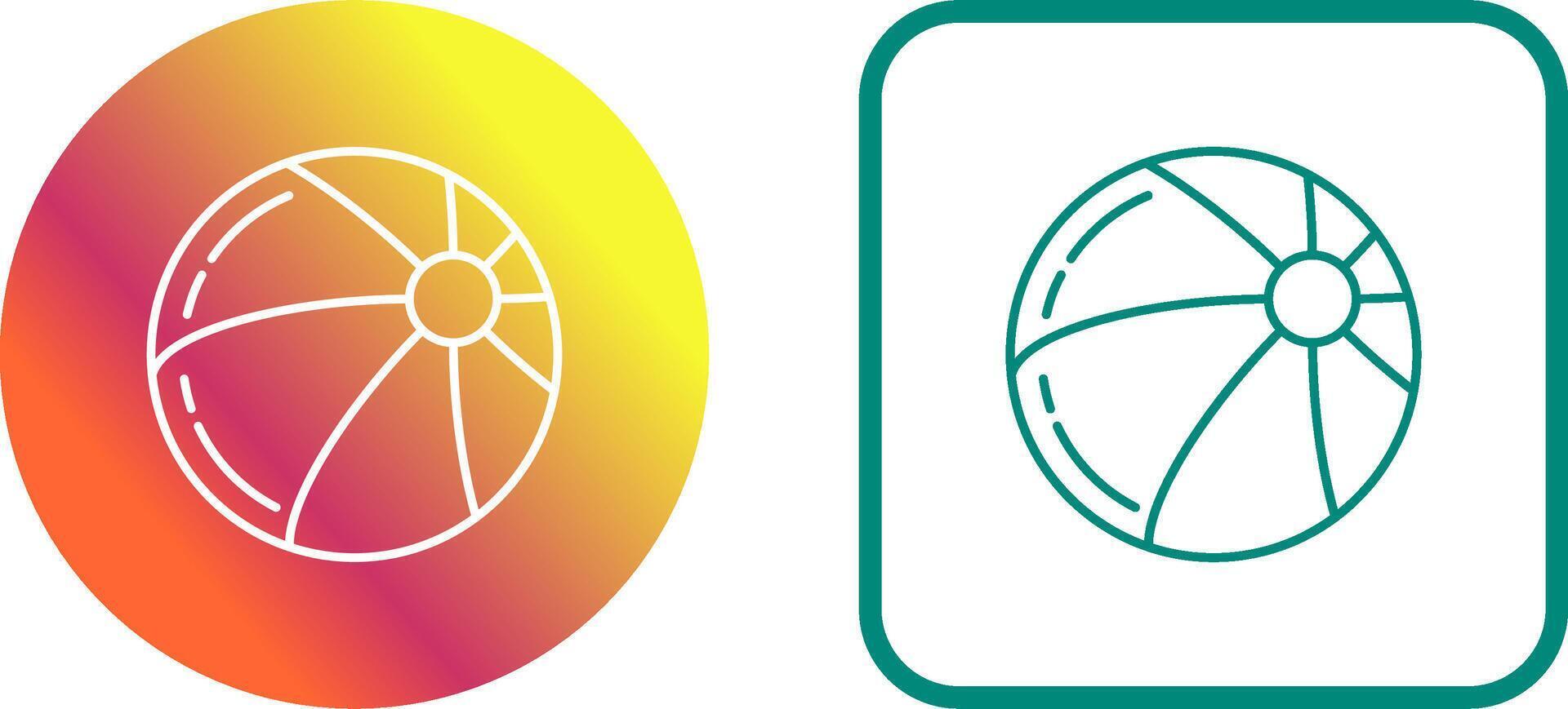 Beach Ball Icon Design vector
