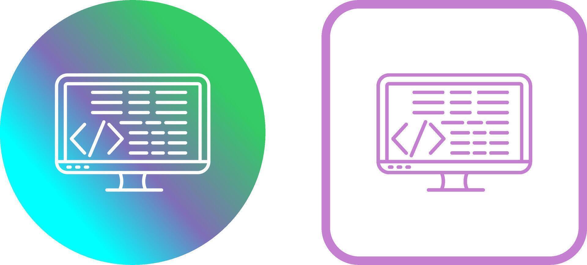 Coding Icon Design vector