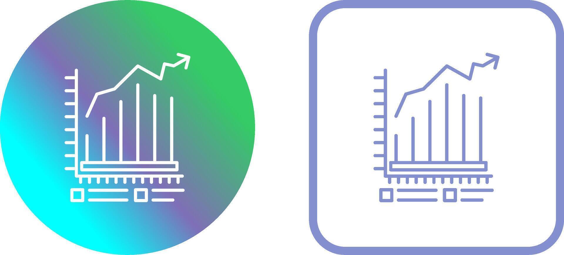 Bar Chart Icon Design vector