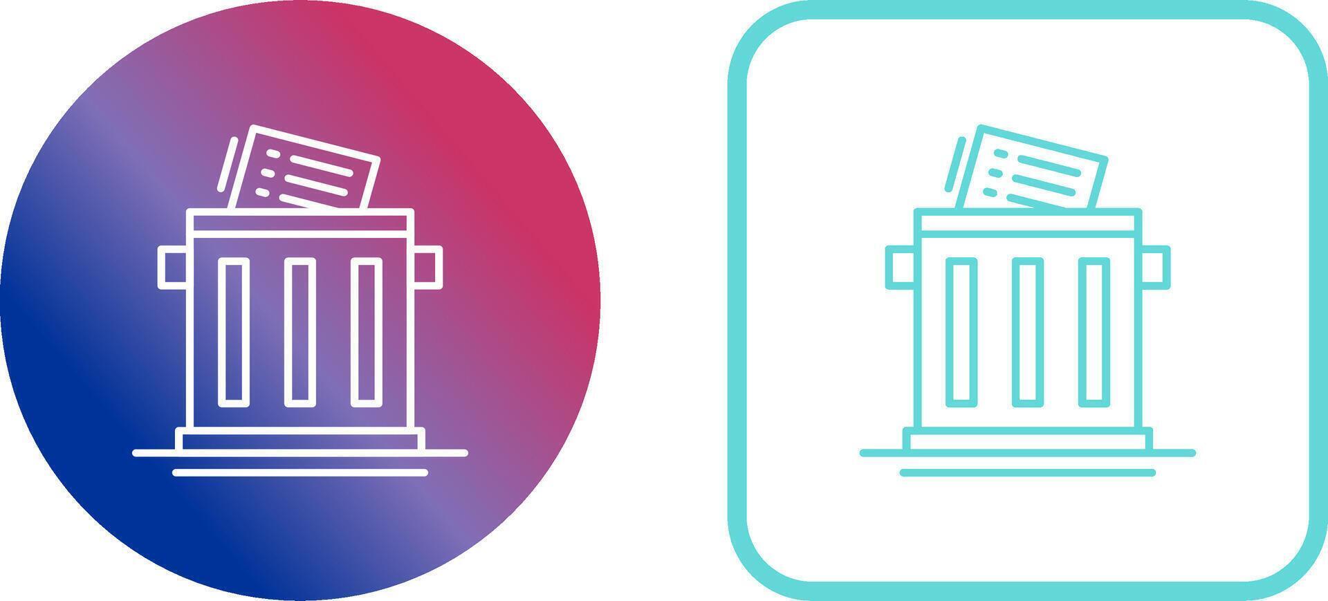 Trash List Icon Design vector