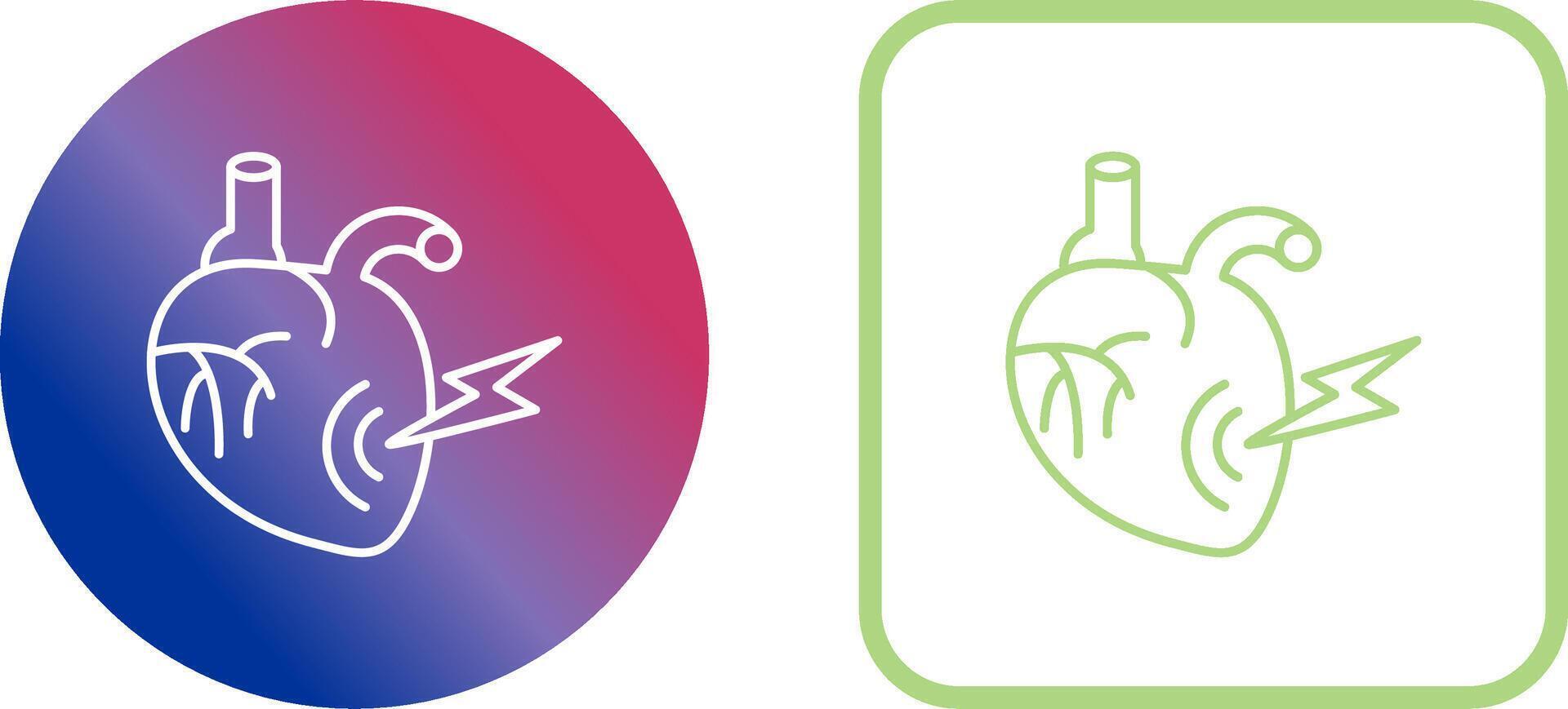 Heart Attack Icon Design vector