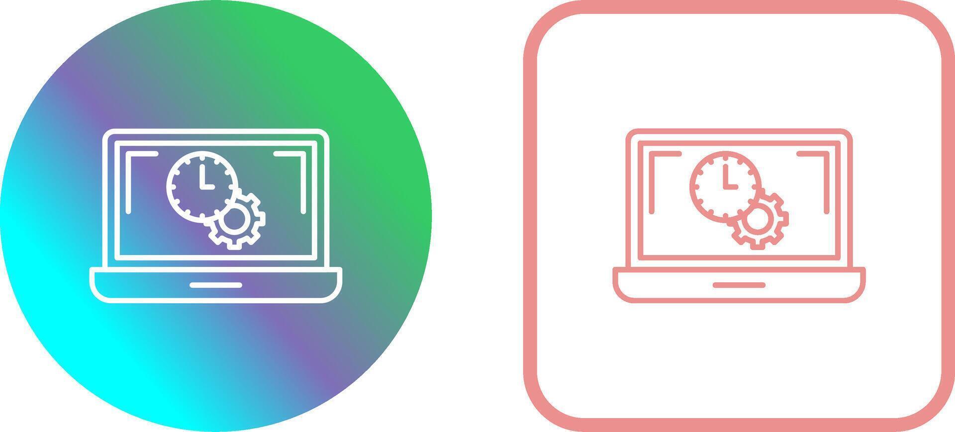 Flex Time Icon Design vector