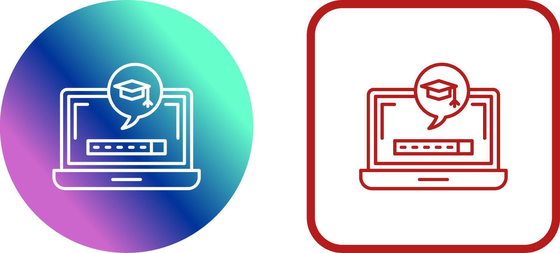 Digital Learning Icon Design vector