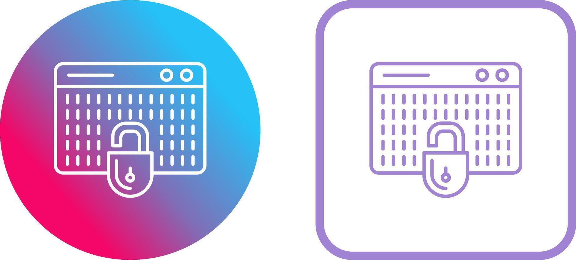 Hacking Icon Design vector