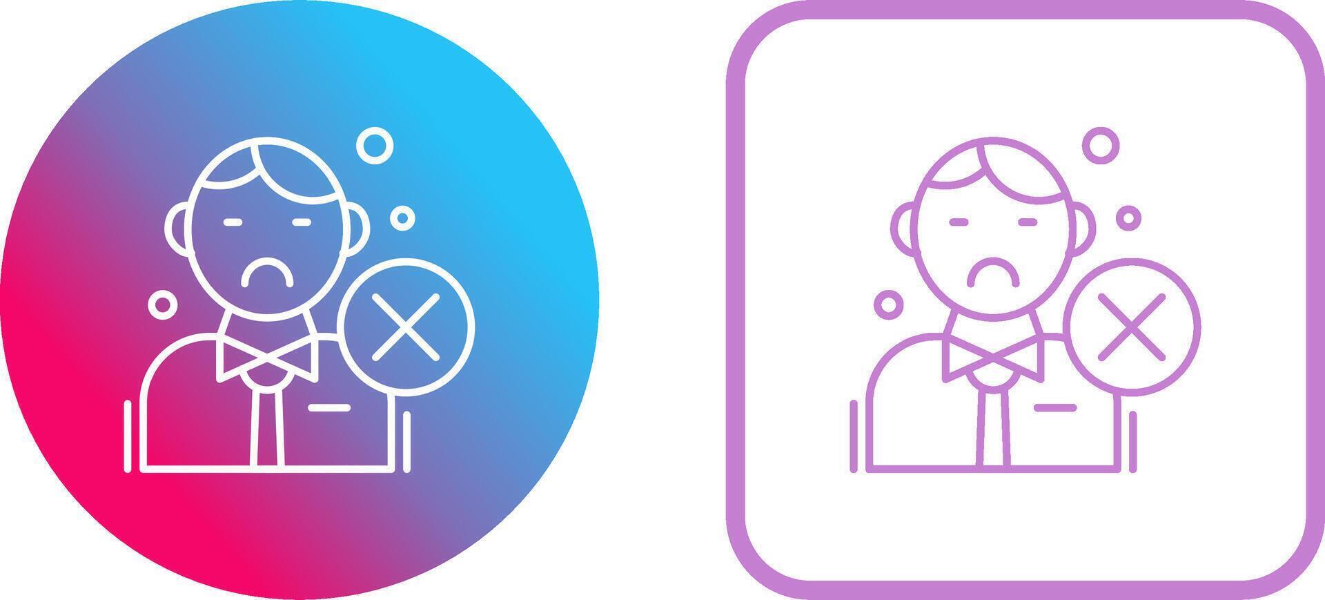 Rejected Icon Design vector