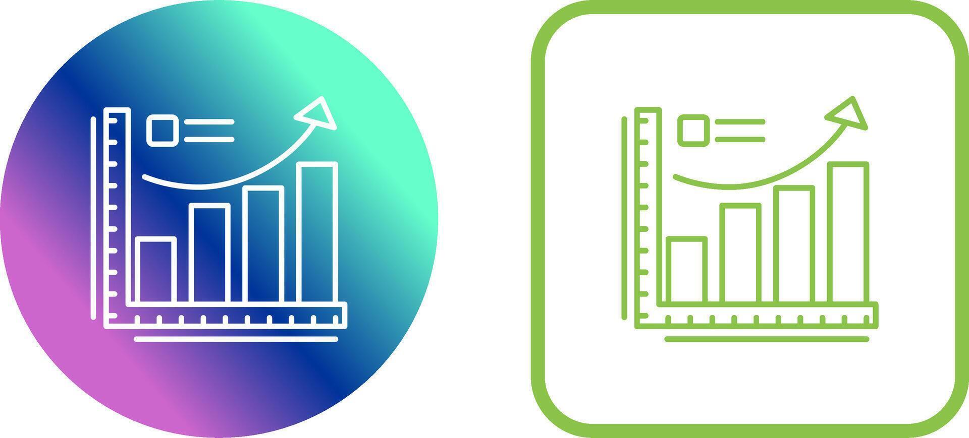 Growth Chart Icon Design vector